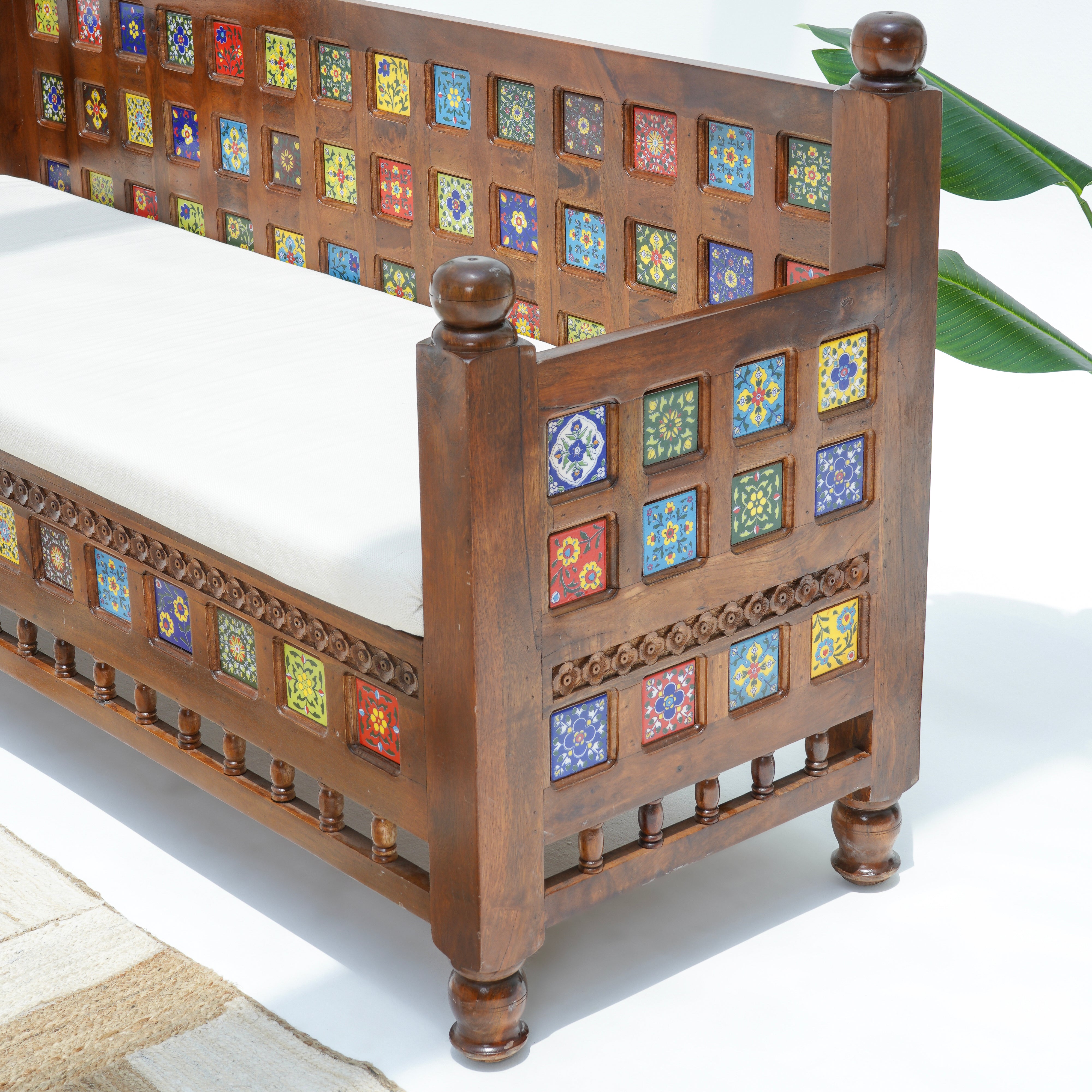 Wooden Tile FTD Long  Sofa