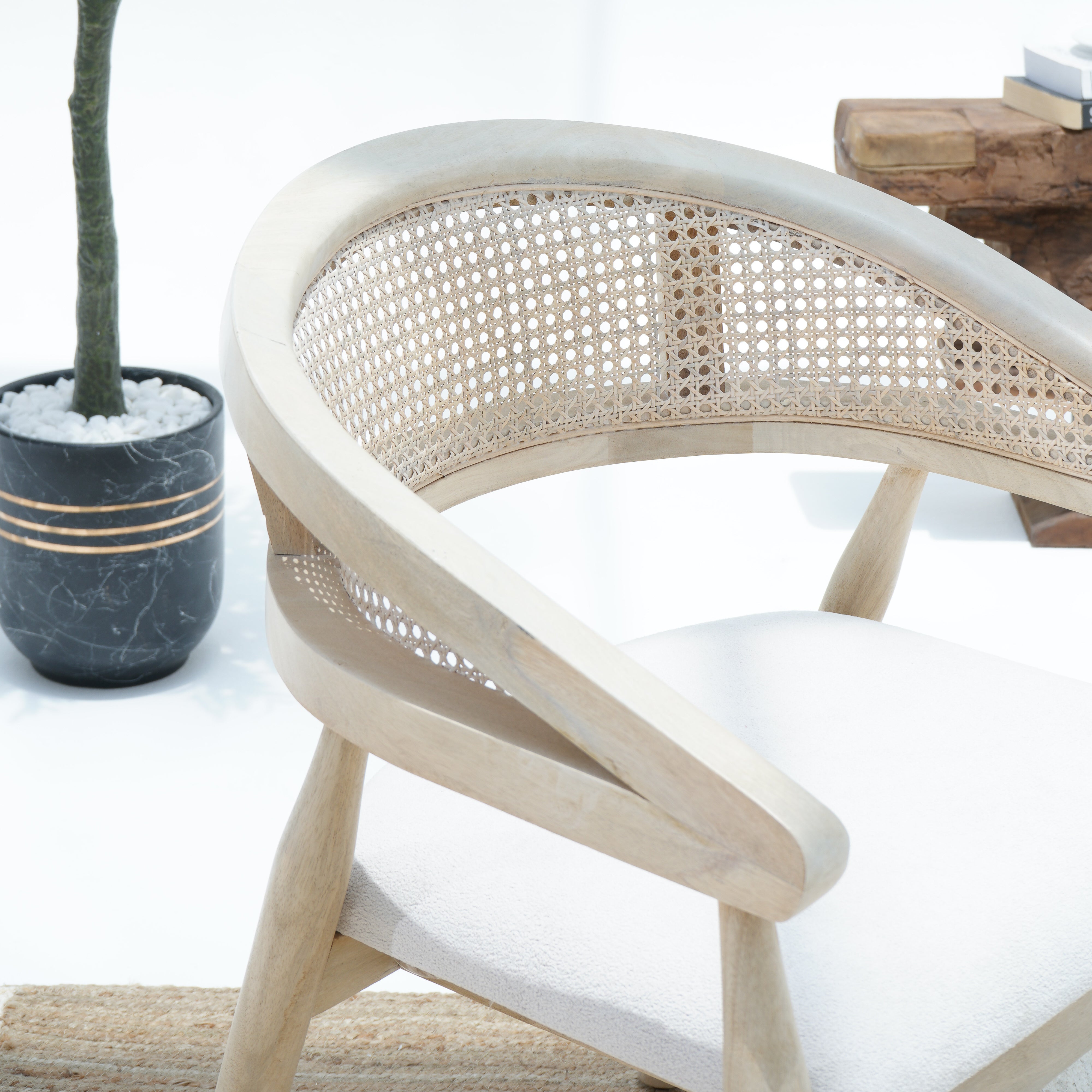 The Rattan Elegance Cane Chair