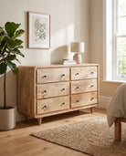 Alora 6 Drawer Mango Wood Chest - Art and craft furniture