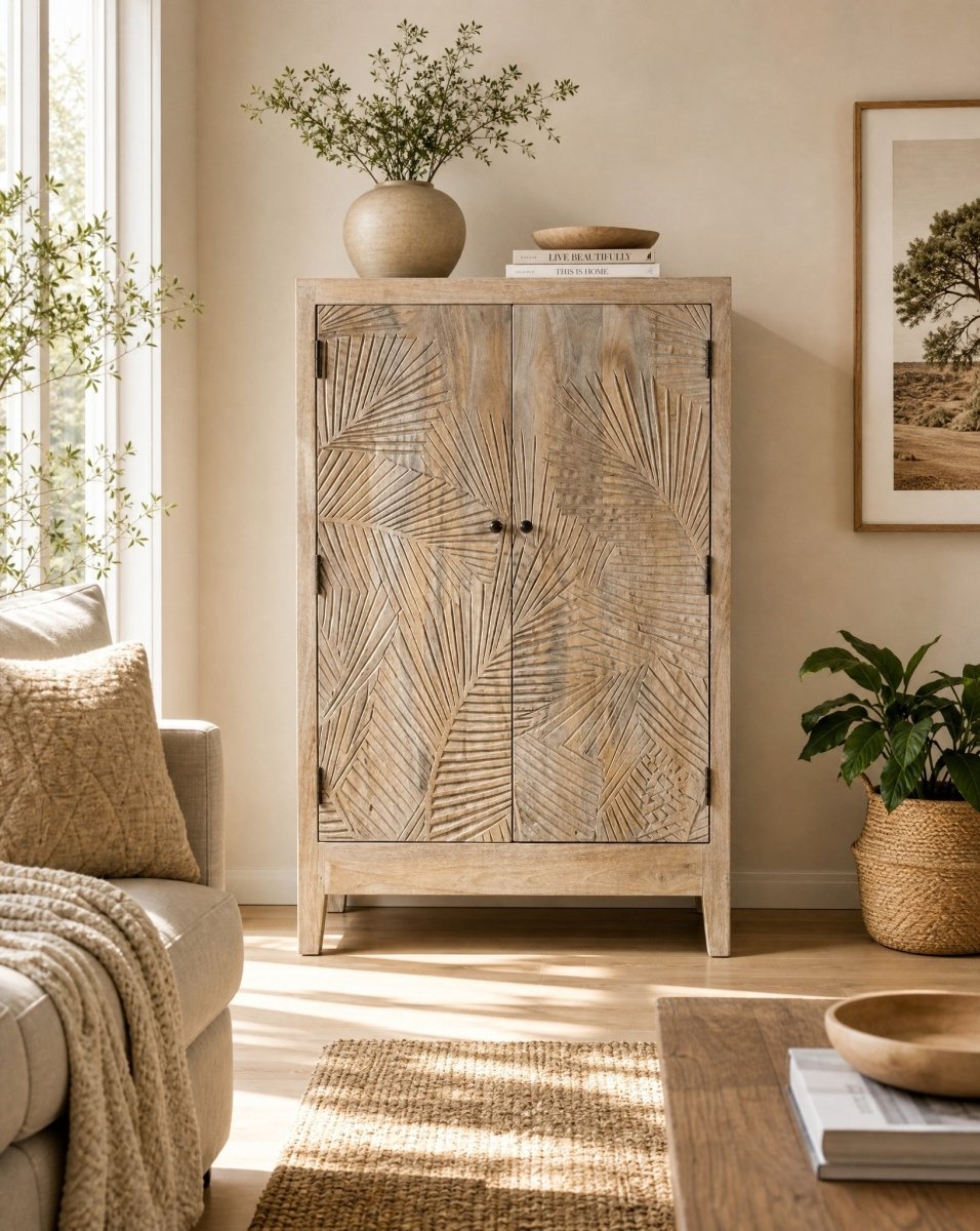 Aloria Carwaing Two Door Cabinet - Art and craft furniture