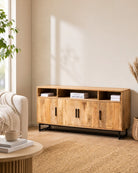 Alvessa Wooden 4 Door Sideboard - Art and craft furniture
