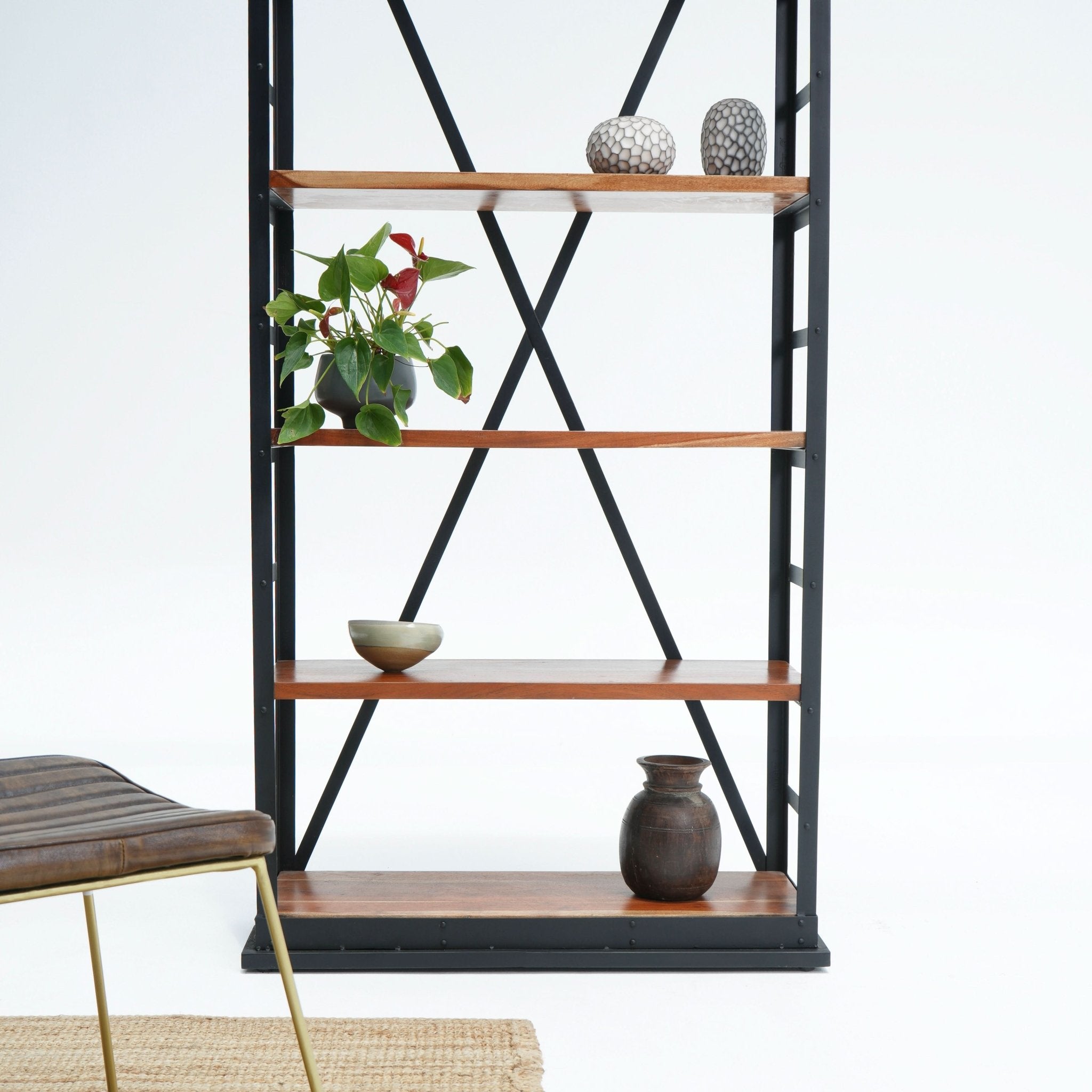 AMSTERDAM ACACIA WOOD BOOKSHELF - Art and craft furniture
