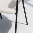 ARC HALF ROUND WHITE FABRIC DINING CHAIR - Art and craft furniture