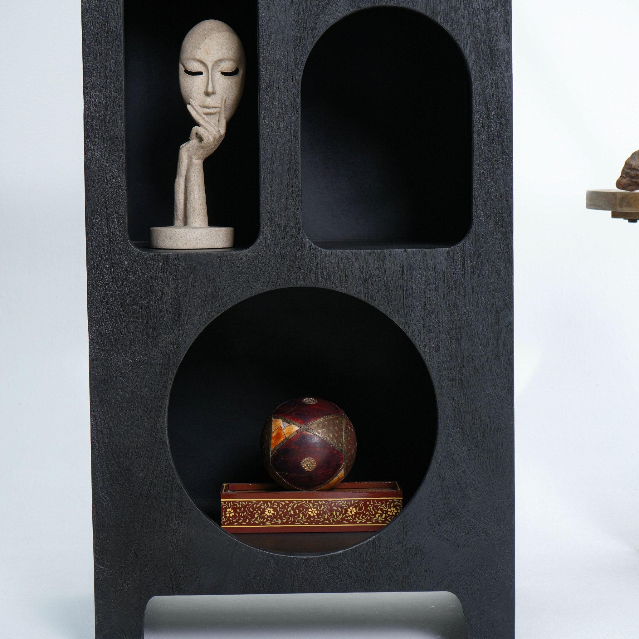 ARCH BLACK OPEN BOOKSHELF - Art and craft furniture