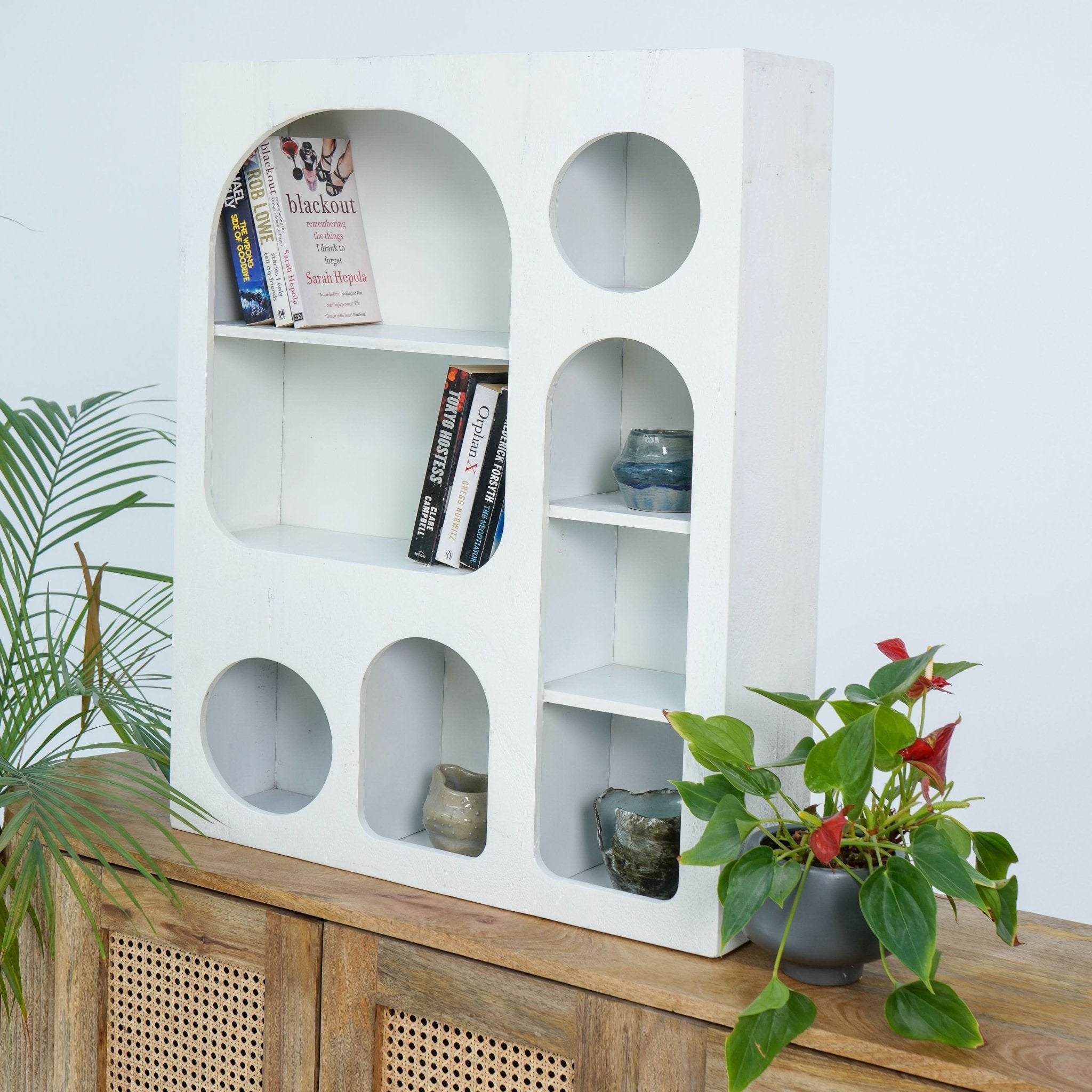 ARCH WALL HANGING OPEN BOOKSHELF - Art and craft furniture