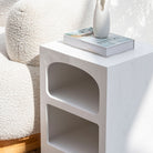 ARCH WHITE NIGHTSTAND TABLE - Art and craft furniture