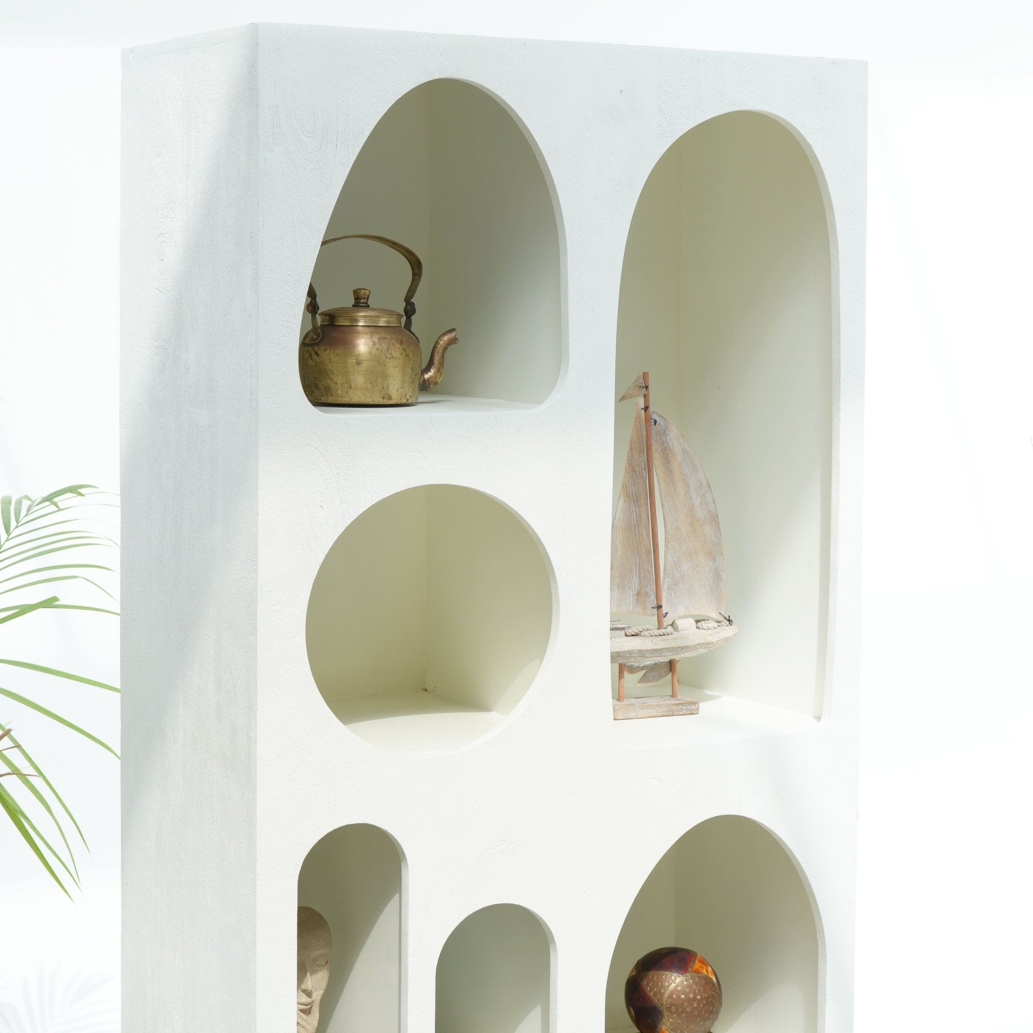 ARCH WHITE OPEN BOOKSHELF - Art and craft furniture