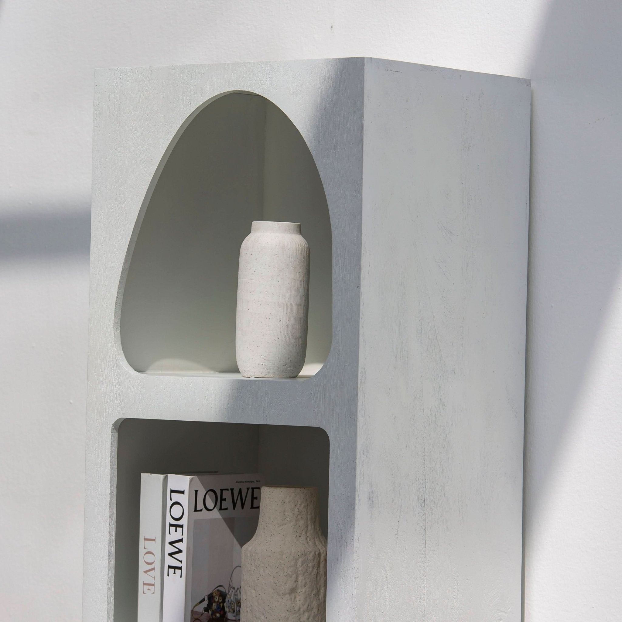 ARCH WHITE SINGLE BOOKSHELF - Art and craft furniture