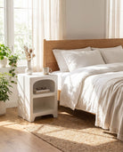 Arch Wooden Nightstand Table - Art and craft furniture