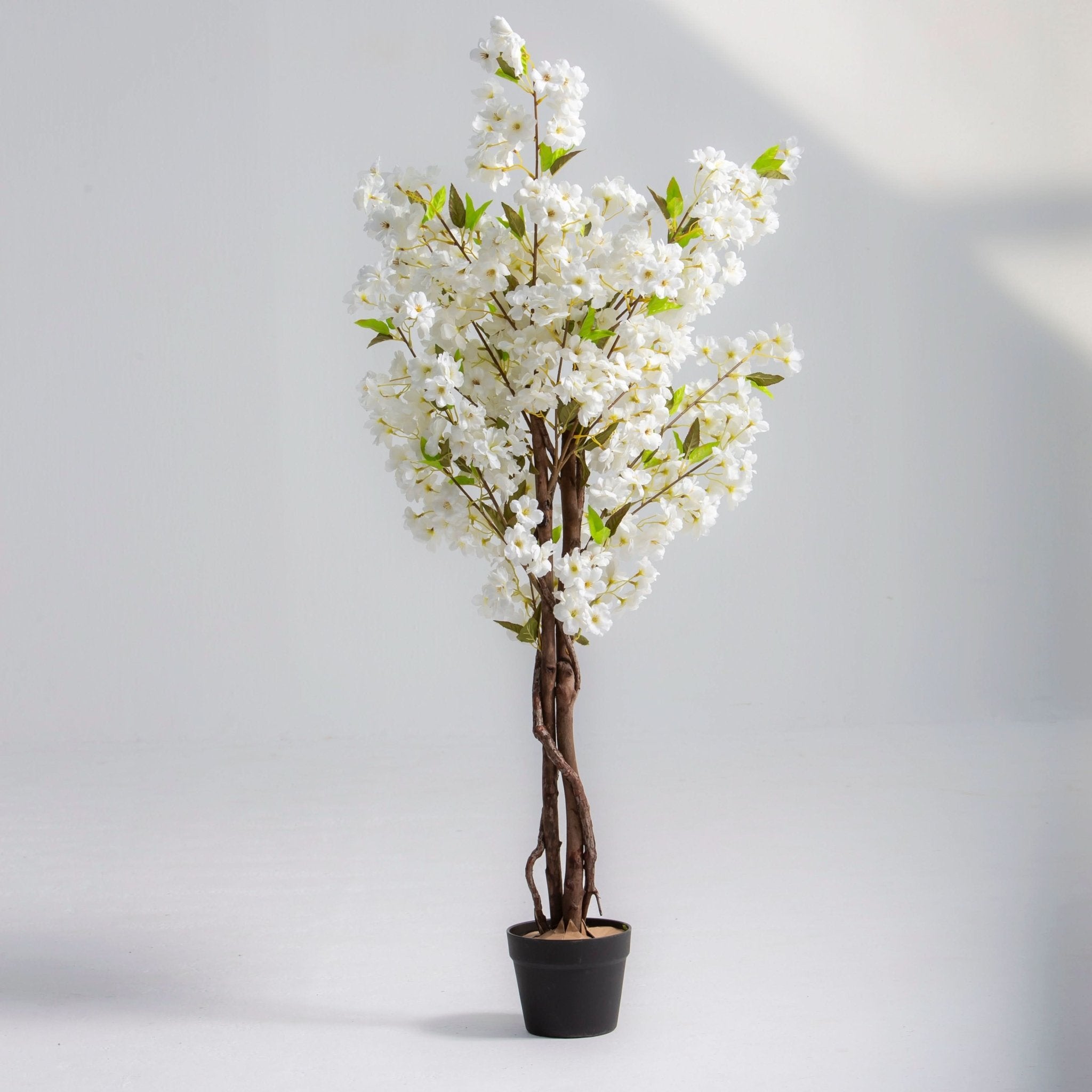 ARTIFICAL WHITE CHERRY BLOSSOM PLANT (130CM) - Art and craft furniture