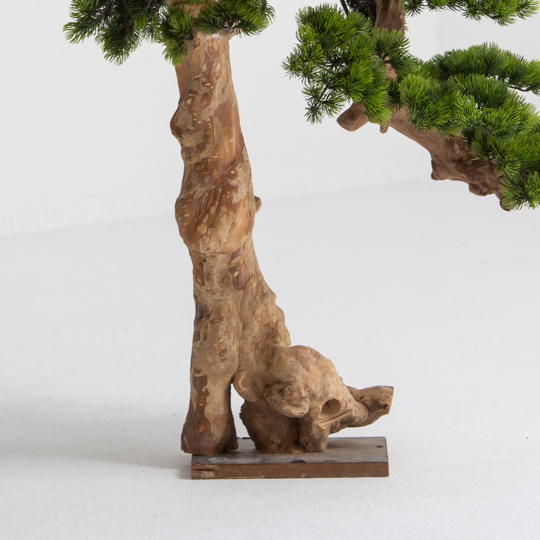 Artificial Horizontal Bonsai Plant & Natural Trunk - Art and craft furniture