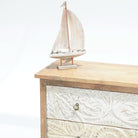 ARTISAN CARVED MANGO WOOD CHEST OF DRAWERS - Art and craft furniture