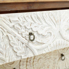 ARTISAN CARVED MANGO WOOD CHEST OF DRAWERS - Art and craft furniture