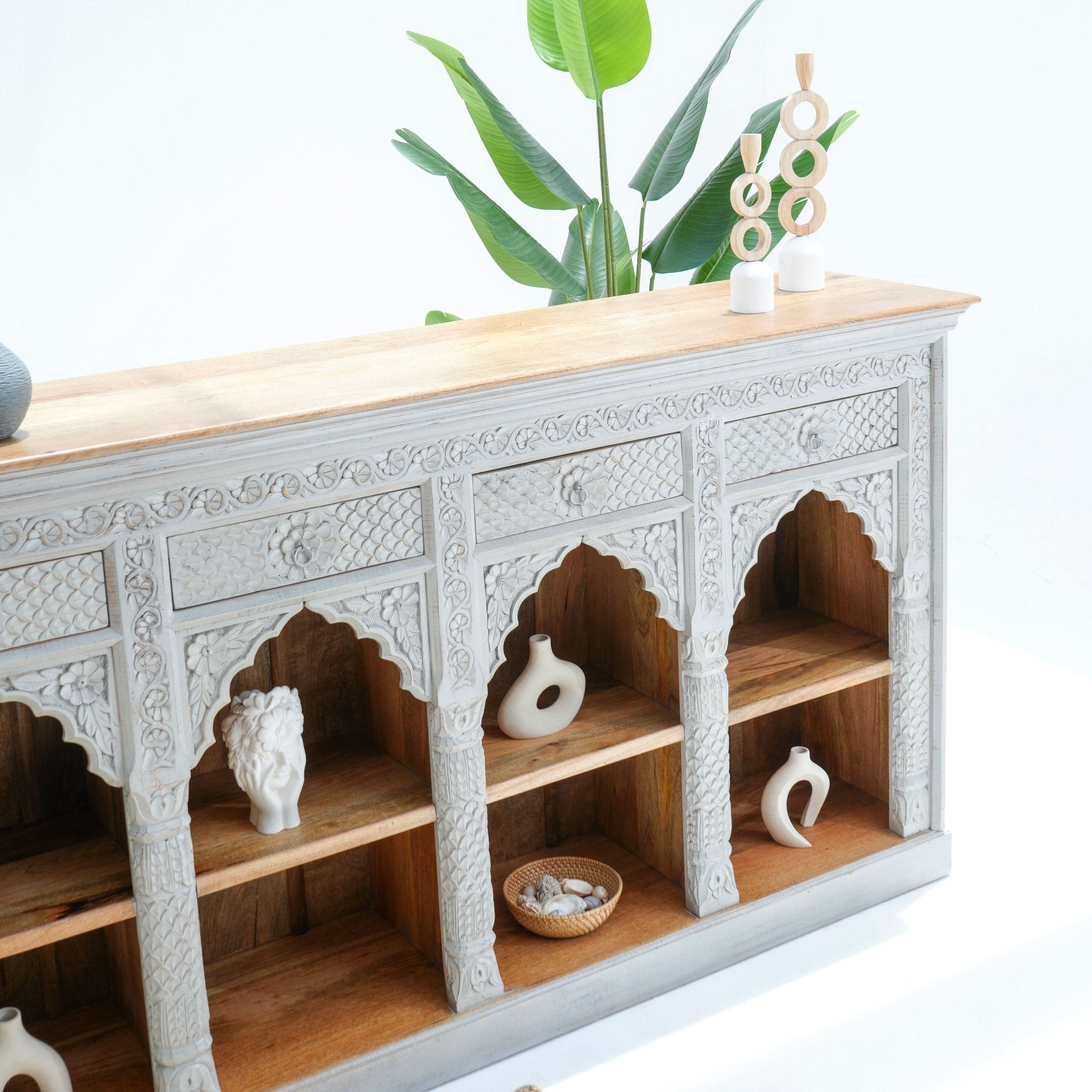 ASTRA WOODEN MAHERAB SIDEBOARD - Art and craft furniture