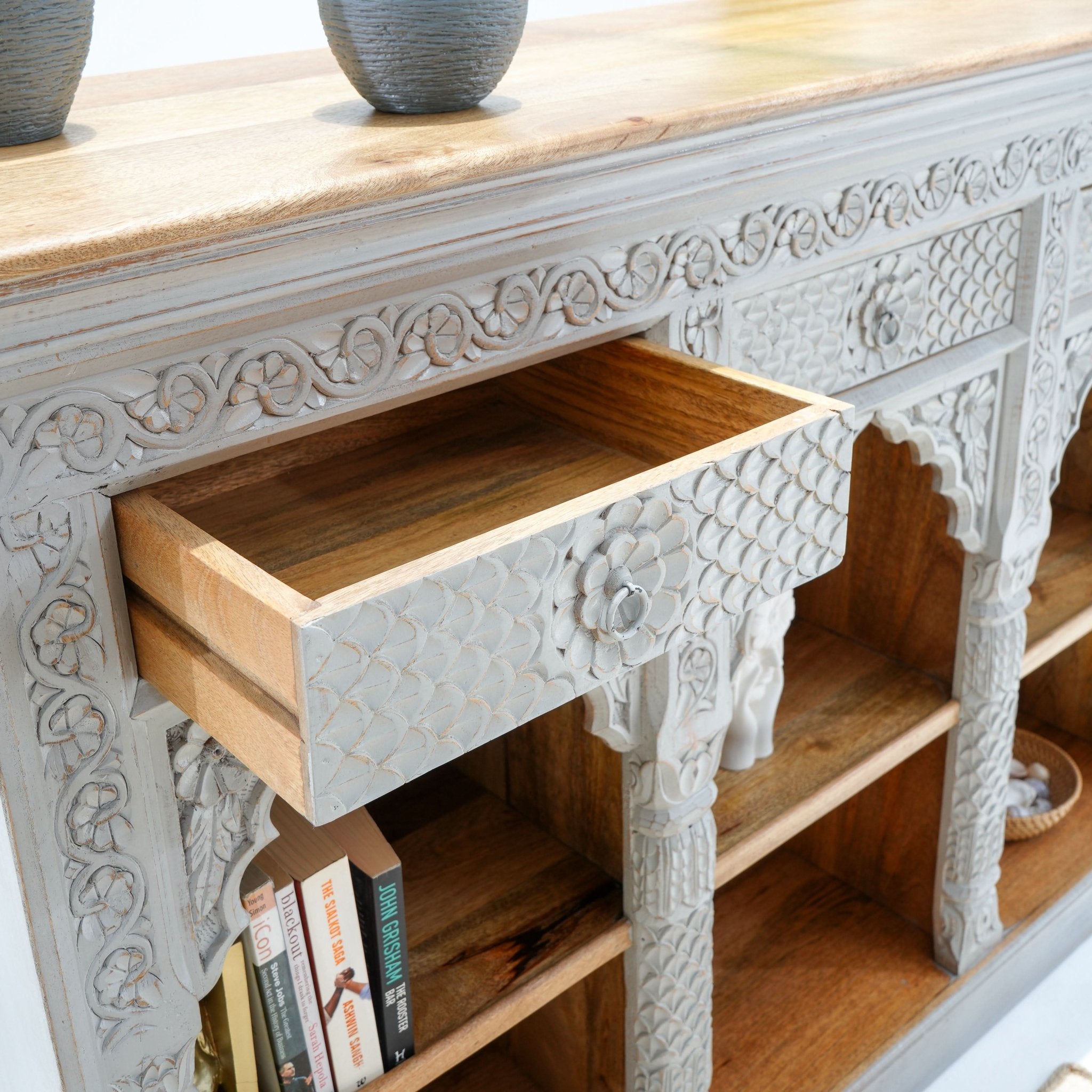 ASTRA WOODEN MAHERAB SIDEBOARD - Art and craft furniture