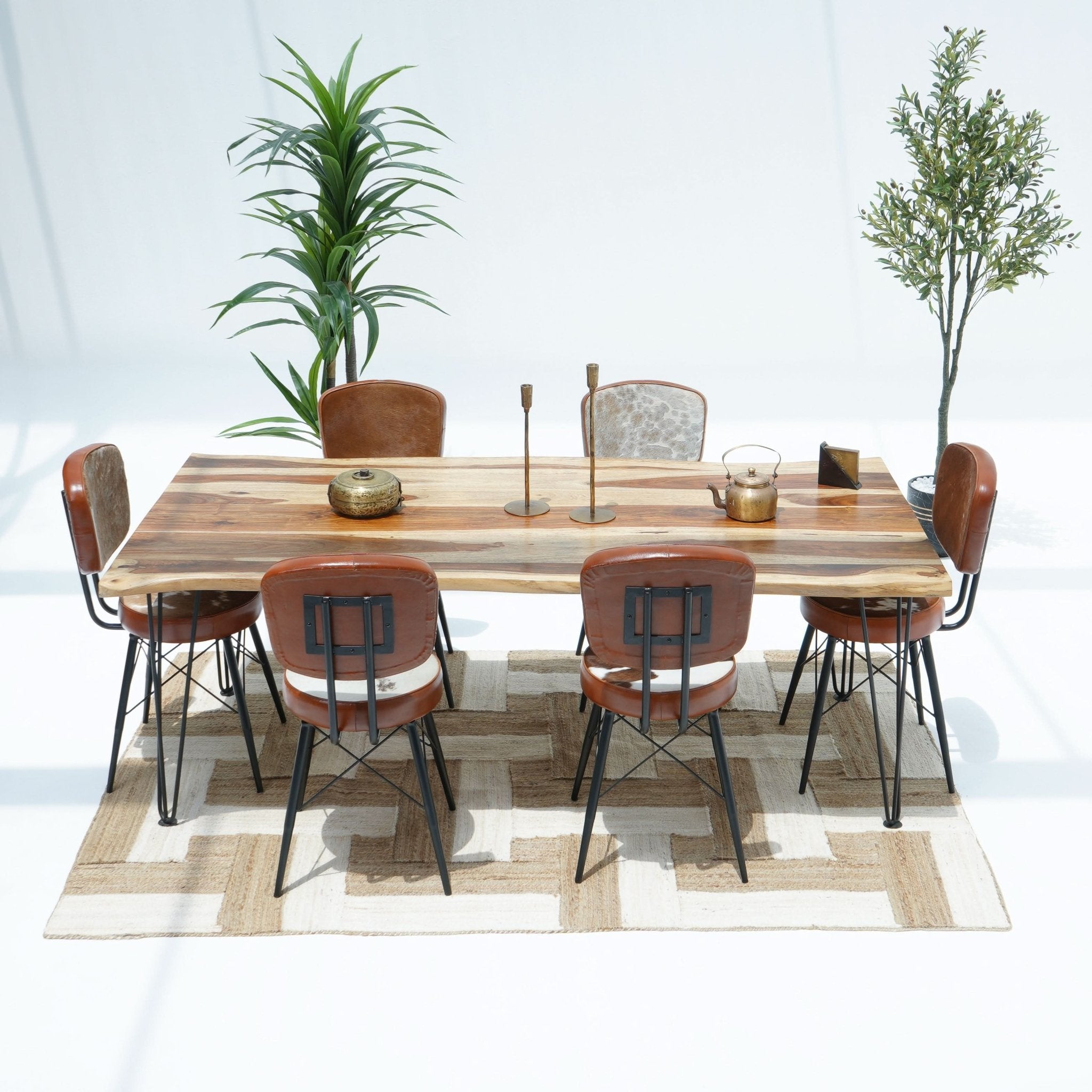 ATHENS AURA ROSE WOOD DINING TABLE - Art and craft furniture