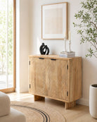 Aura Curve Mango Wood Sideboard - Art and craft furniture