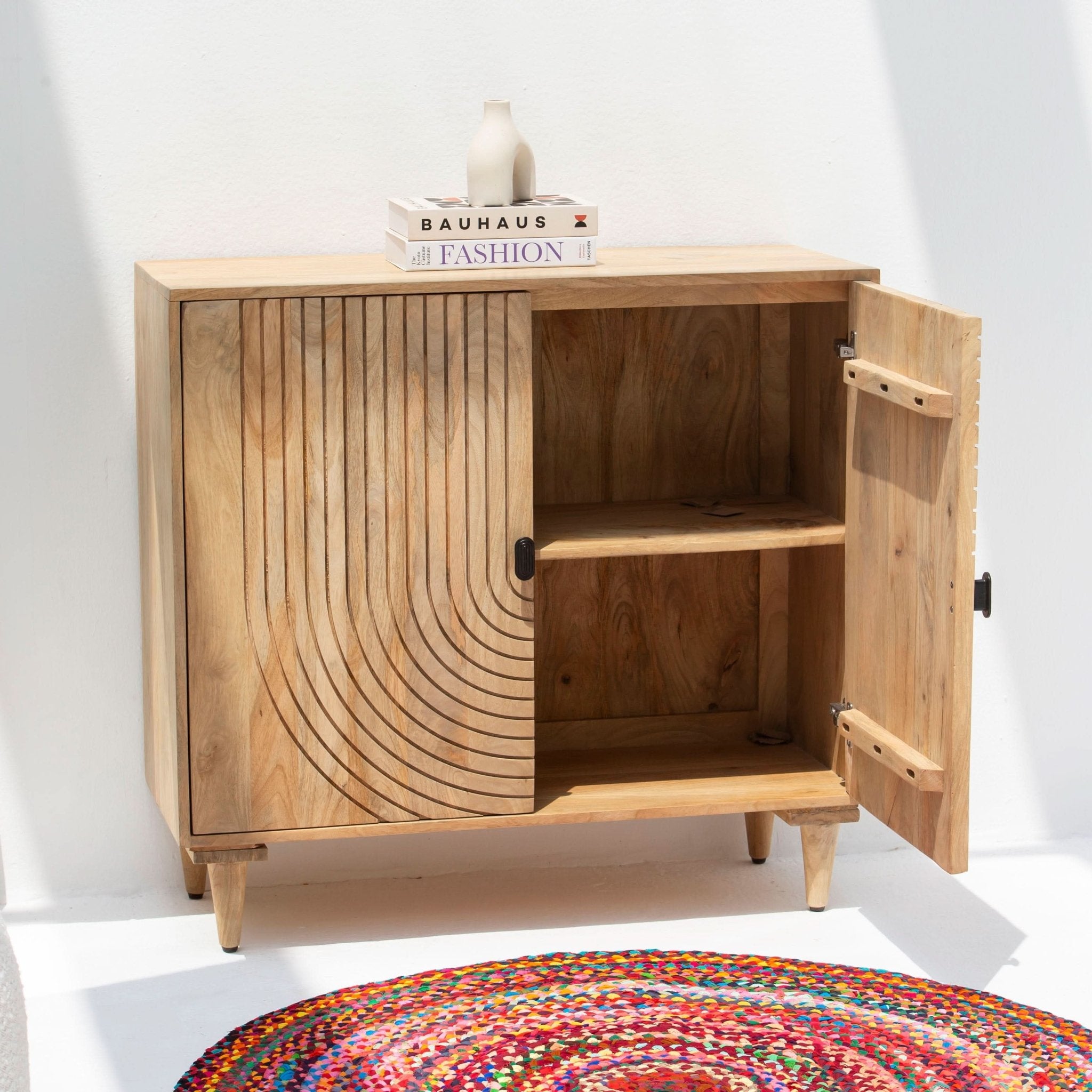AURA MANGO WOOD TWO DOOR SIDEBOARD - Art and craft furniture