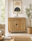 Aura Mango Wood Two Door Sideboard - Art and craft furniture