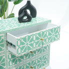 AURELIA GREEN INLAY NINE DRAWER DRAWCHEST - Art and craft furniture