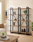 Aurenza Mango Wood Open Bookshelf - Art and craft furniture