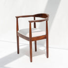 AUREVO DARK WOODEN CHAIR - Art and craft furniture
