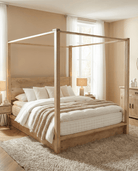 AUREVO MANGO WOOD FOUR POSTER BED - Art and craft furniture