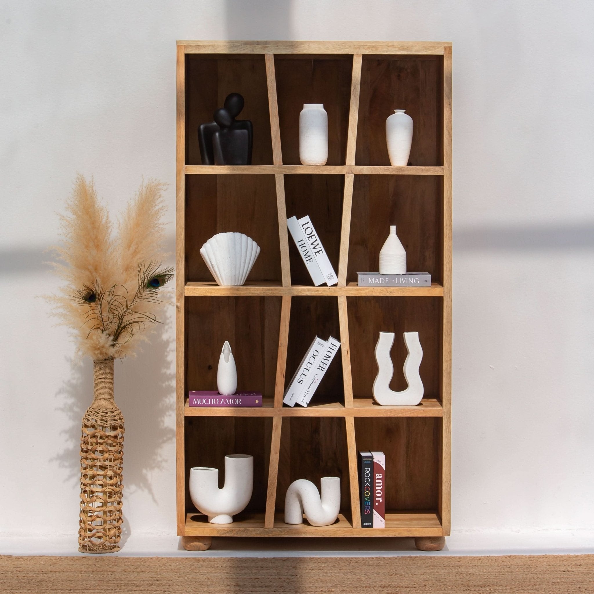 AUREVO WOODEN BOOKSHELF - Art and craft furniture