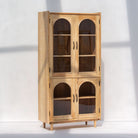 AUREVO WOODEN GLASS DOOR CABINET - Art and craft furniture
