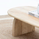 AUREVO WOODEN OVAL COFFEE TABLE - Art and craft furniture