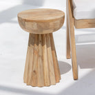 AUREVO WOODEN ROUND STOOL - Art and craft furniture