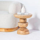 AUREVO WOODEN ROUND STOOL - Art and craft furniture