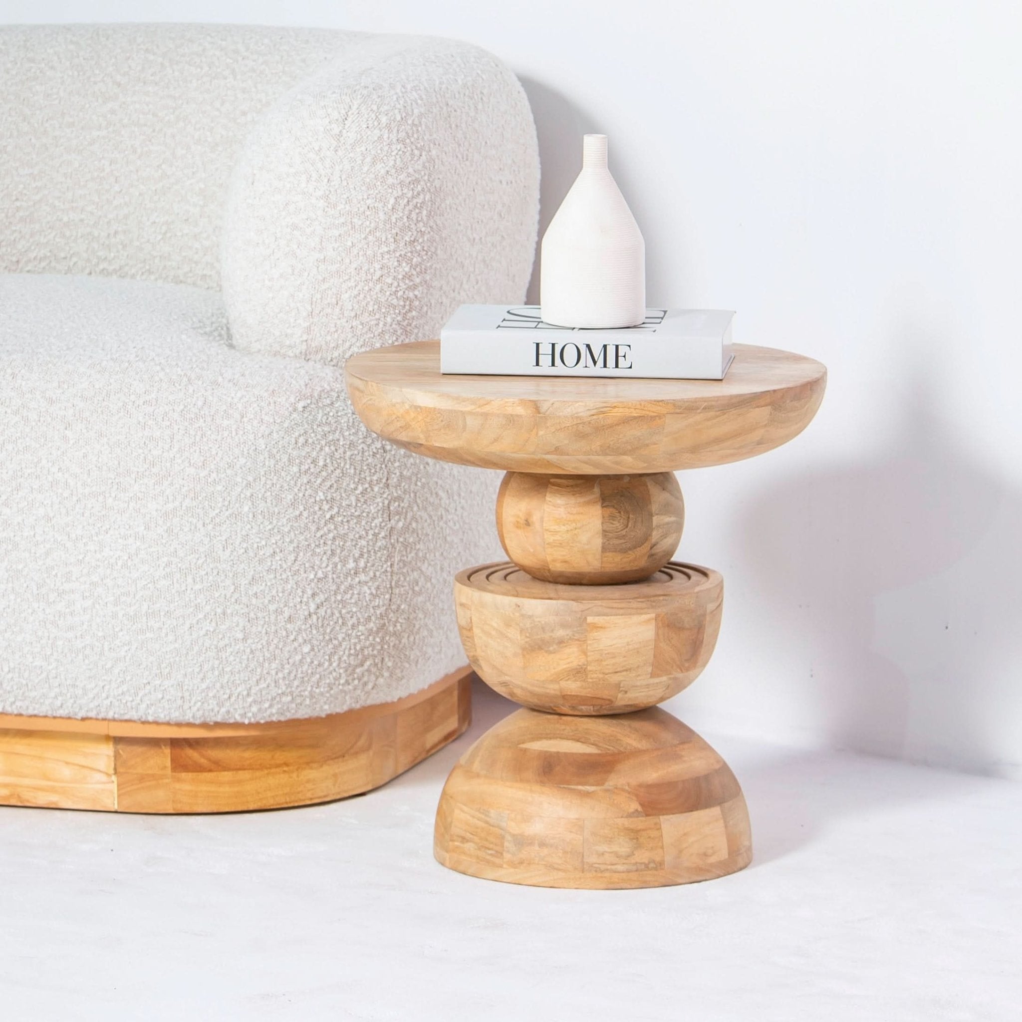 AUREVO WOODEN ROUND STOOL - Art and craft furniture