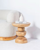 AUREVO WOODEN ROUND STOOL - Art and craft furniture