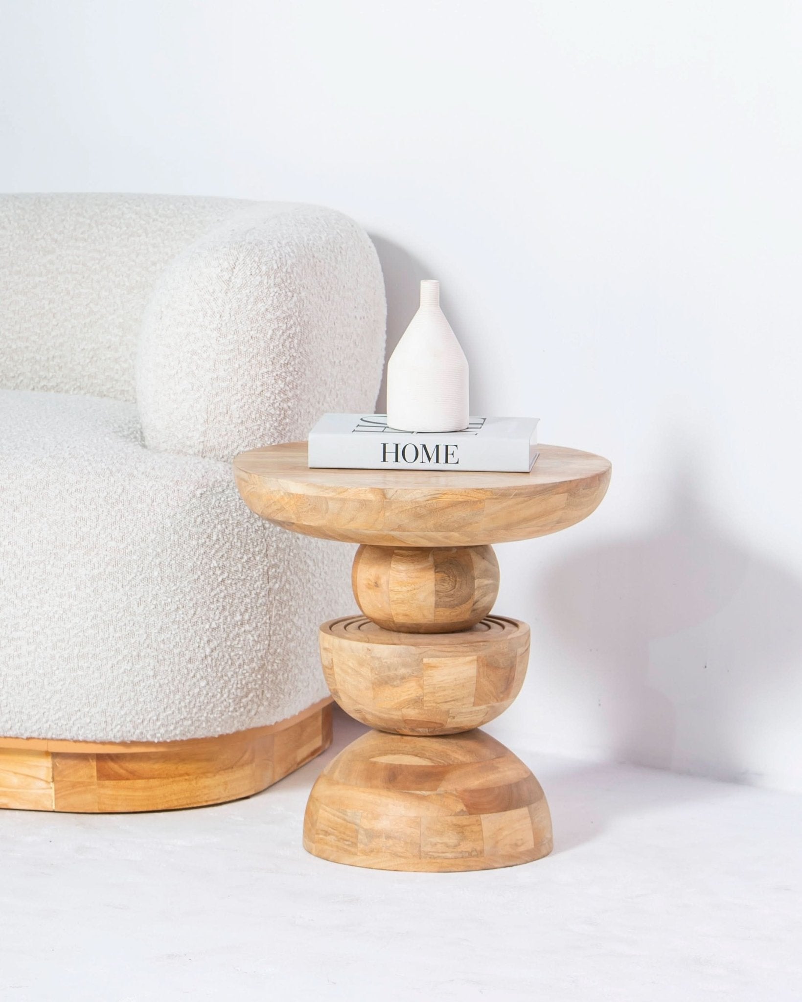 AUREVO WOODEN ROUND STOOL - Art and craft furniture