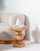 AUREVO WOODEN ROUND STOOL - Art and craft furniture
