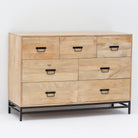 AUREVO WOODEN SEVEN DRAWER DRAWCHEST - Art and craft furniture