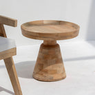 AUREVO WOODEN SIDE TABLE - Art and craft furniture