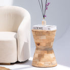 AUREVO WOODEN SIDE TABLE - Art and craft furniture
