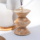 AUREVO WOODEN SIDE TABLE - Art and craft furniture