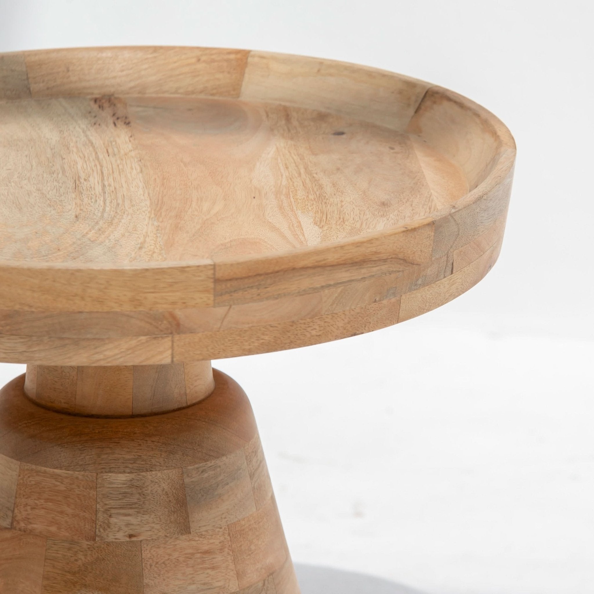 AUREVO WOODEN SIDE TABLE - Art and craft furniture