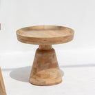 AUREVO WOODEN SIDE TABLE - Art and craft furniture