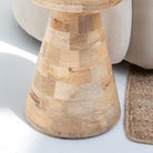 AUREVO WOODEN SIDE TABLE - Art and craft furniture