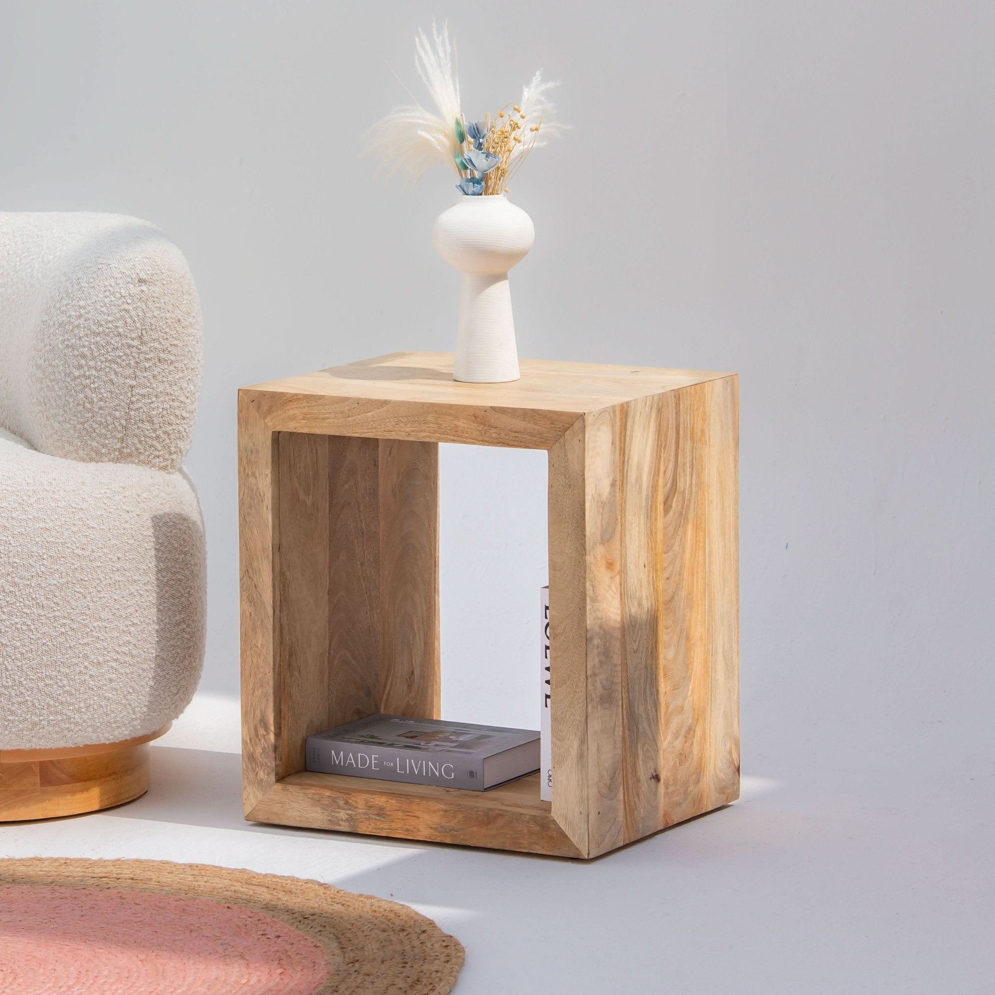 AUREVO WOODEN SIDETABLE - Art and craft furniture