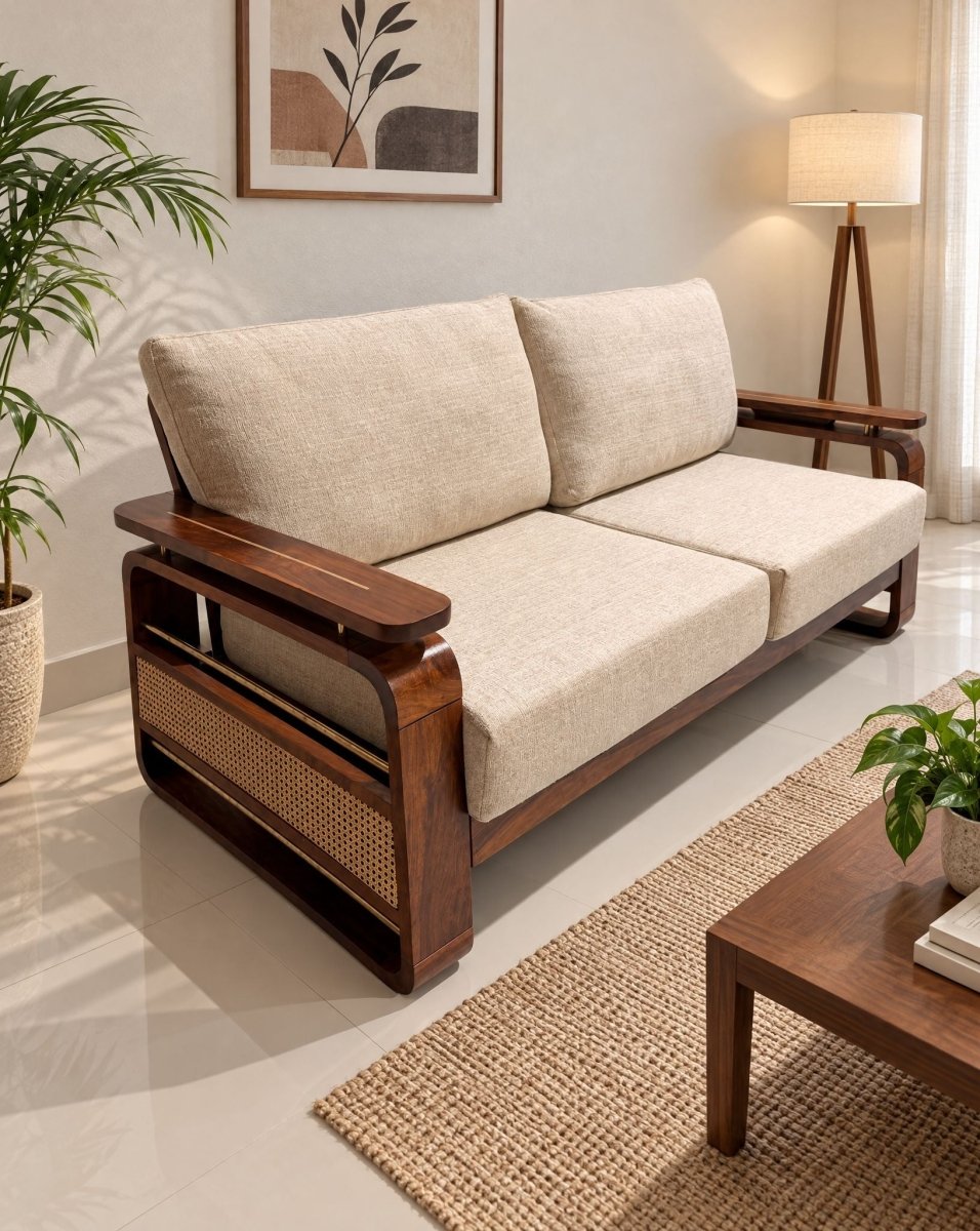 Aveline Cane 2-Seater Sofa - Art and craft furniture