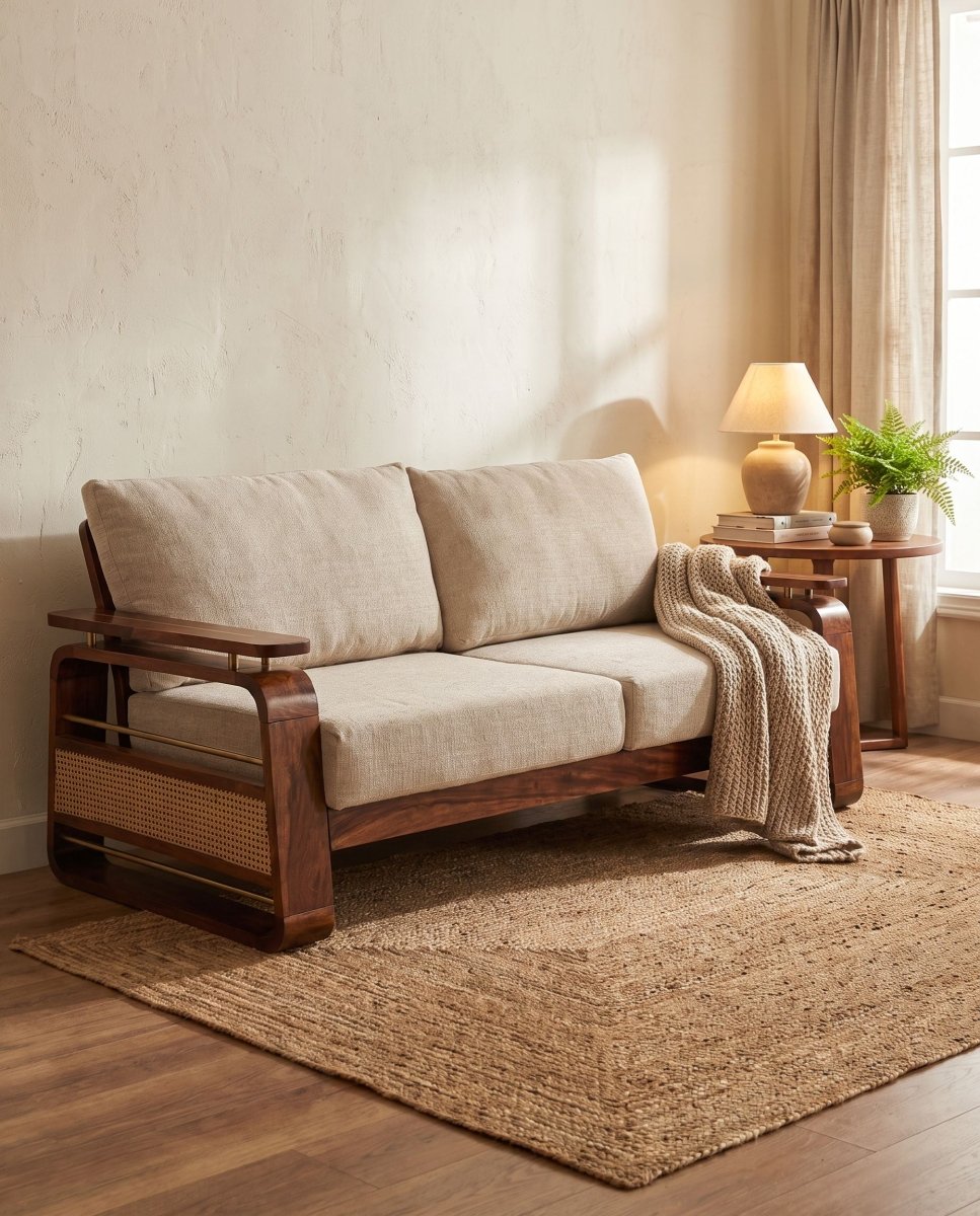 Aveline Cane 2-Seater Sofa - Art and craft furniture