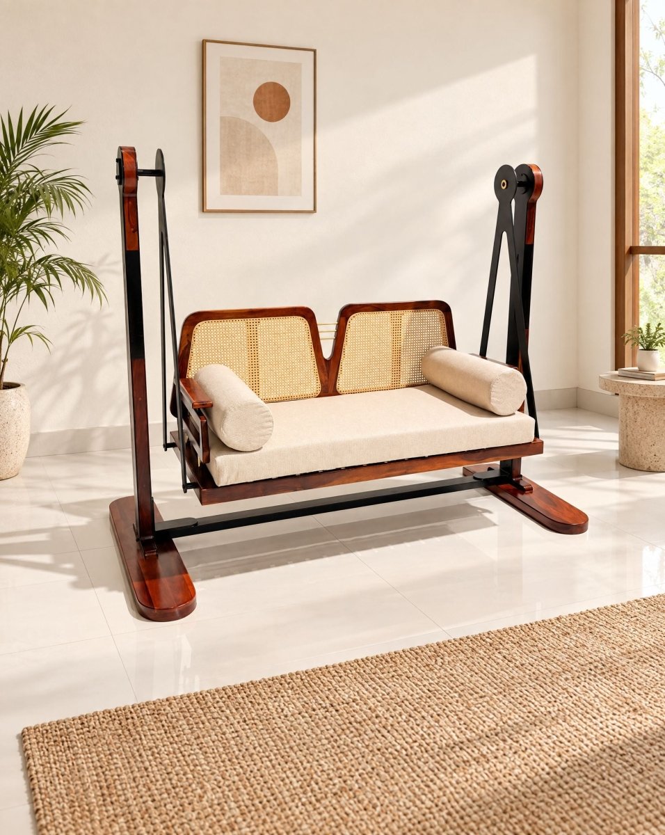 Aveline Cane 2-Seater Swing - Art and craft furniture