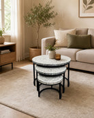 Aveline Inlay Nesting Table - Art and craft furniture