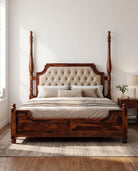 Aveline Wooden Bed - Art and craft furniture