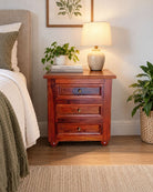 Aveline Wooden Bedside Table - Art and craft furniture